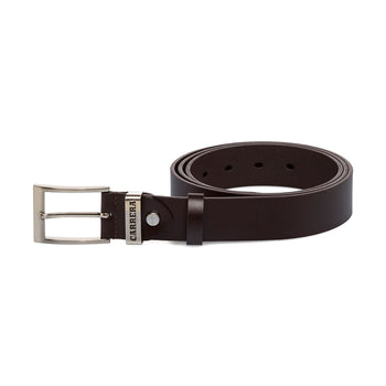 Cintura marrone in pelle da uomo con fibbia in metallo Carrera Jeans, Brand, SKU b532000557, Immagine 0